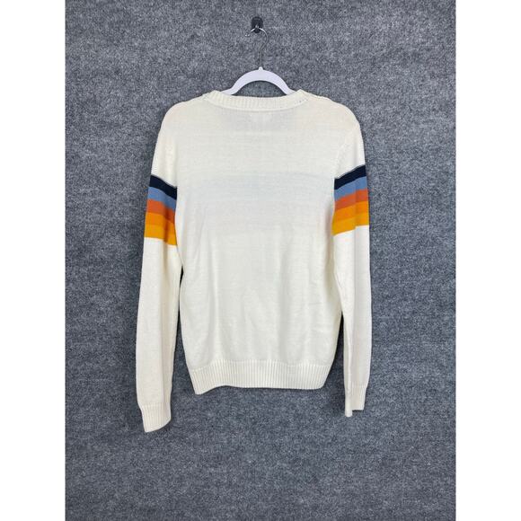 Urban Pipeline Sweater Women's Medium Cream Multi Color Strips Long Sleeve - Picture 5 of 15